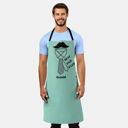 父の日誕生日最高のパパ エプロン (着用した状態)