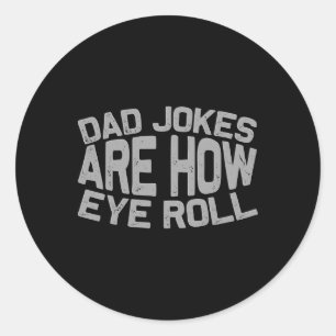 父の日贈り物パパジョークは目転がおもしろい ラウンドシール