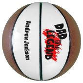 父の日贈り物パーソナライズされたパパ名伝説 バスケットボール (縦)