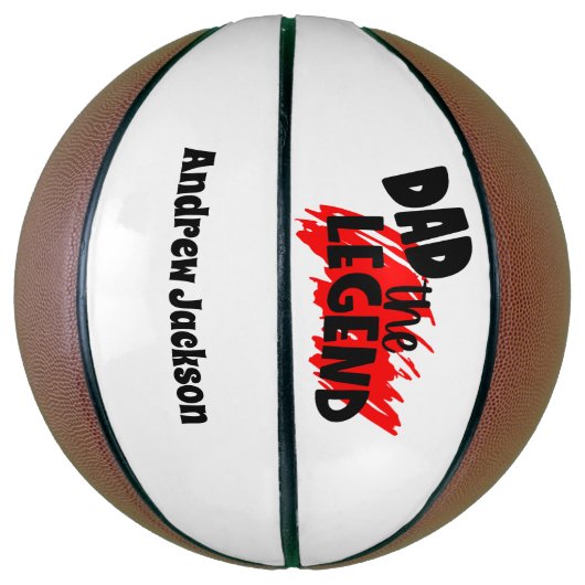 父の日贈り物パーソナライズされたパパ名伝説 バスケットボール (縦)