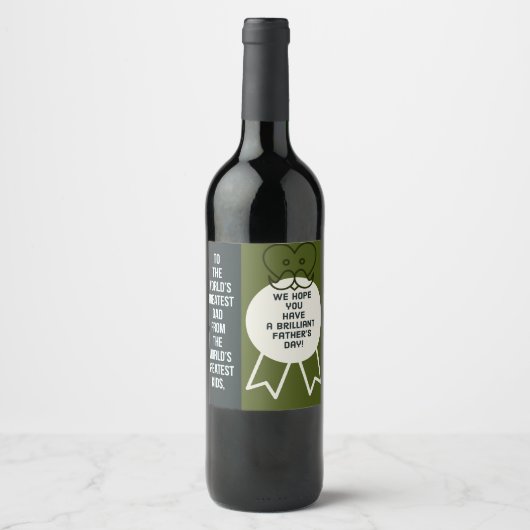 父の日贈り物 ワインラベル (正面)