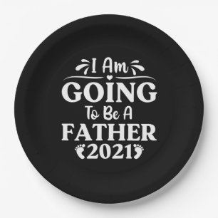 父の日贈り物  私は父親になる ペーパープレート