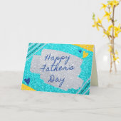 父の日輝きグリーティングカード カード (黄色い花)