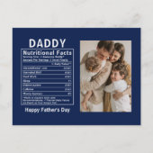 父の日限定パーソナライズドDaddy栄養成分表示 ポストカード (正面)