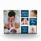 父の日青の日4フォトコラージュ フォトブロック (正面)