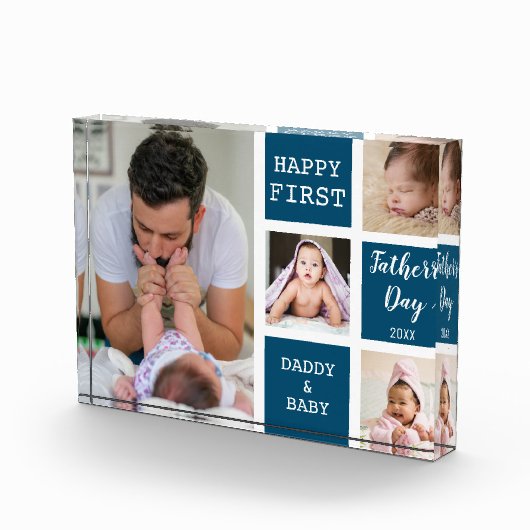 父の日青の日4フォトコラージュ フォトブロック (右)