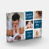 父の日青の日4フォトコラージュ フォトブロック (左)