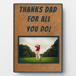 父の日革の背景写真と文字 フォトプラーク