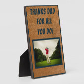 父の日革の背景写真と文字 フォトプラーク (側面)