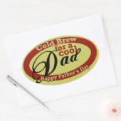 父の日飲み物またはビールボトルラベル 楕円形シール (封筒)