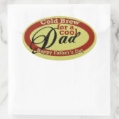 父の日飲み物またはビールボトルラベル 楕円形シール (バッグ)