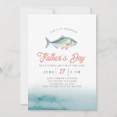 父の日魚釣りアットザレイク招待状 招待状 (正面)