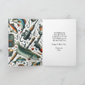 父の日魚釣りホリディグリーティングカード カード (内部)