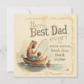 父の日魚釣り恋人パパ カード (正面)