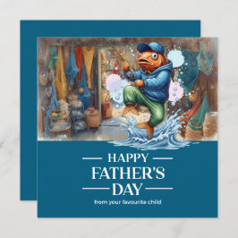 父の日魚釣り恋人パパ カード