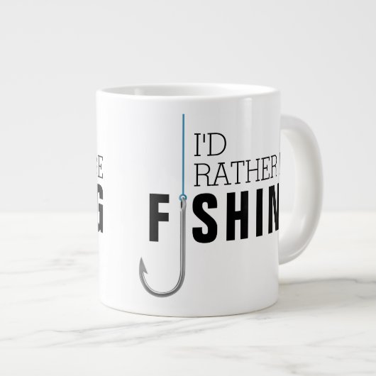 父の日魚釣り ジャンボコーヒーマグカップ (正面右)