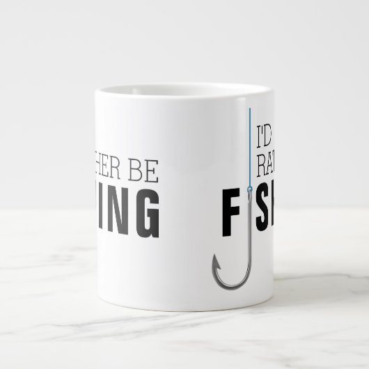 父の日魚釣り ジャンボコーヒーマグカップ (正面)