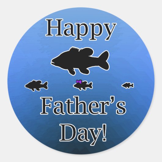 父の日魚 ラウンドシール (正面)