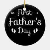 父の日1世パーソナライズされたの父の日 セラミックオーナメント (裏面)