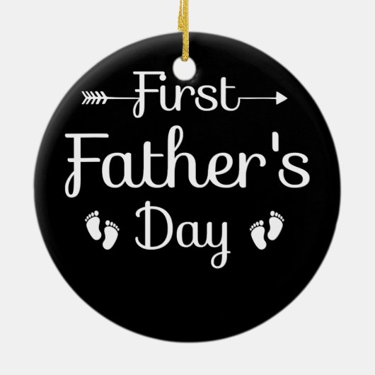 父の日1世パーソナライズされたの父の日 セラミックオーナメント (裏面)