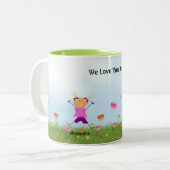 『父の日2スティック・ガールズ・マグ』 ツートーンマグカップ (正面左)