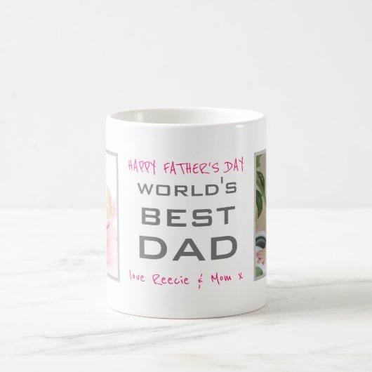 父の日2フォトカスタムコーヒーマグ コーヒーマグカップ (中央)