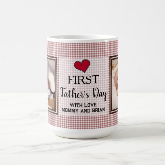 父の日2フォトコラージュ コーヒーマグカップ (中央)