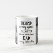 父の日2写真パーソナライズされた娘引用文 コーヒーマグカップ (中央)