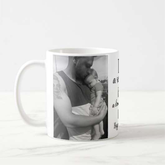 父の日2写真パーソナライズされた引用文 コーヒーマグカップ (左)