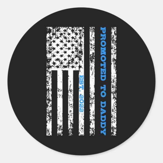 父の日2022年パパに昇進 ラウンドシール (正面)