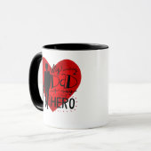 父の日2024私のパパは私のヒーロー マグカップ (正面左)