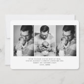 父の日3写真グリーティングカード 招待状 (正面)