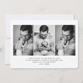 父の日3写真グリーティングカード 招待状