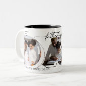 父の日3写真コラージュプラーク ツートーンマグカップ (正面左)