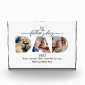 父の日3写真コラージュプラーク フォトブロック (正面)