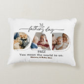 父の日3写真コラージュ アクセントクッション (裏面)