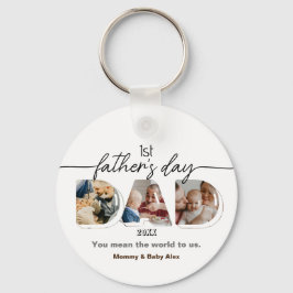 父の日3写真コラージュ キーホルダー