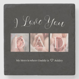 父の日3写真家族 ストーンコースター