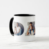 父の日3写真「パパ」切り出しタイポグラフィ マグカップ (正面左)