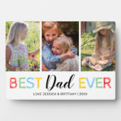 父の日3写真 |最高のパパ フォトプラーク (正面)