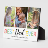父の日3写真 |最高のパパ フォトプラーク (側面)