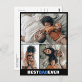 父の日3枚の写真はがきカスタム ポストカード (正面/裏面)