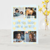 父の日4写真の撮影コラージュ愛あなたパパ カード (黄色い花)