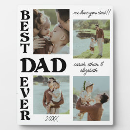 父の日4写真コラージュ最高のパパEver フォトプラーク