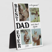 父の日4写真コラージュ最高のパパEver フォトプラーク (側面)