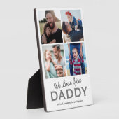 父の日4写真コラージュ フォトプラーク (側面)