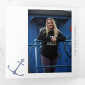 父の日4写真3折カード水色 三つ折りクリスマスカード (内部最初)