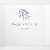 父の日4写真3折カード水色 三つ折りクリスマスカード (内部中)