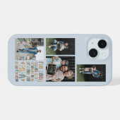 父の日4枚フォトコラージュ iPhone 15ケース (裏面横)