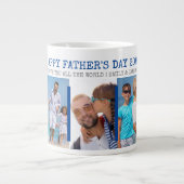 父の日5モダンフォトブルーグレー ジャンボコーヒーマグカップ (正面)